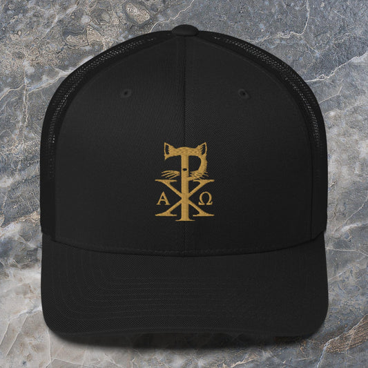 TradCat Embroidered Chi Rho Trucker Cap