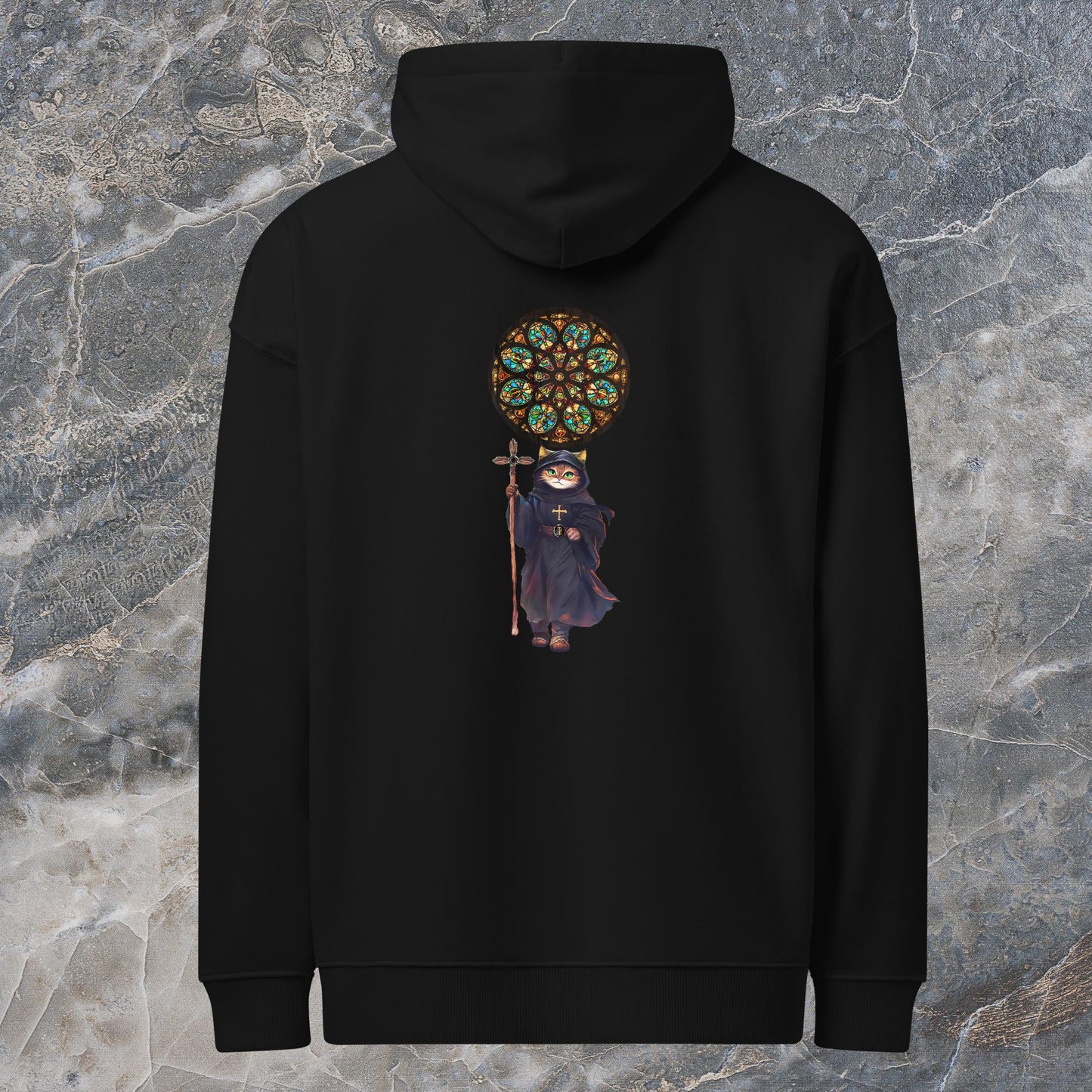 TradCat Rose Window organic relaxed hoodie