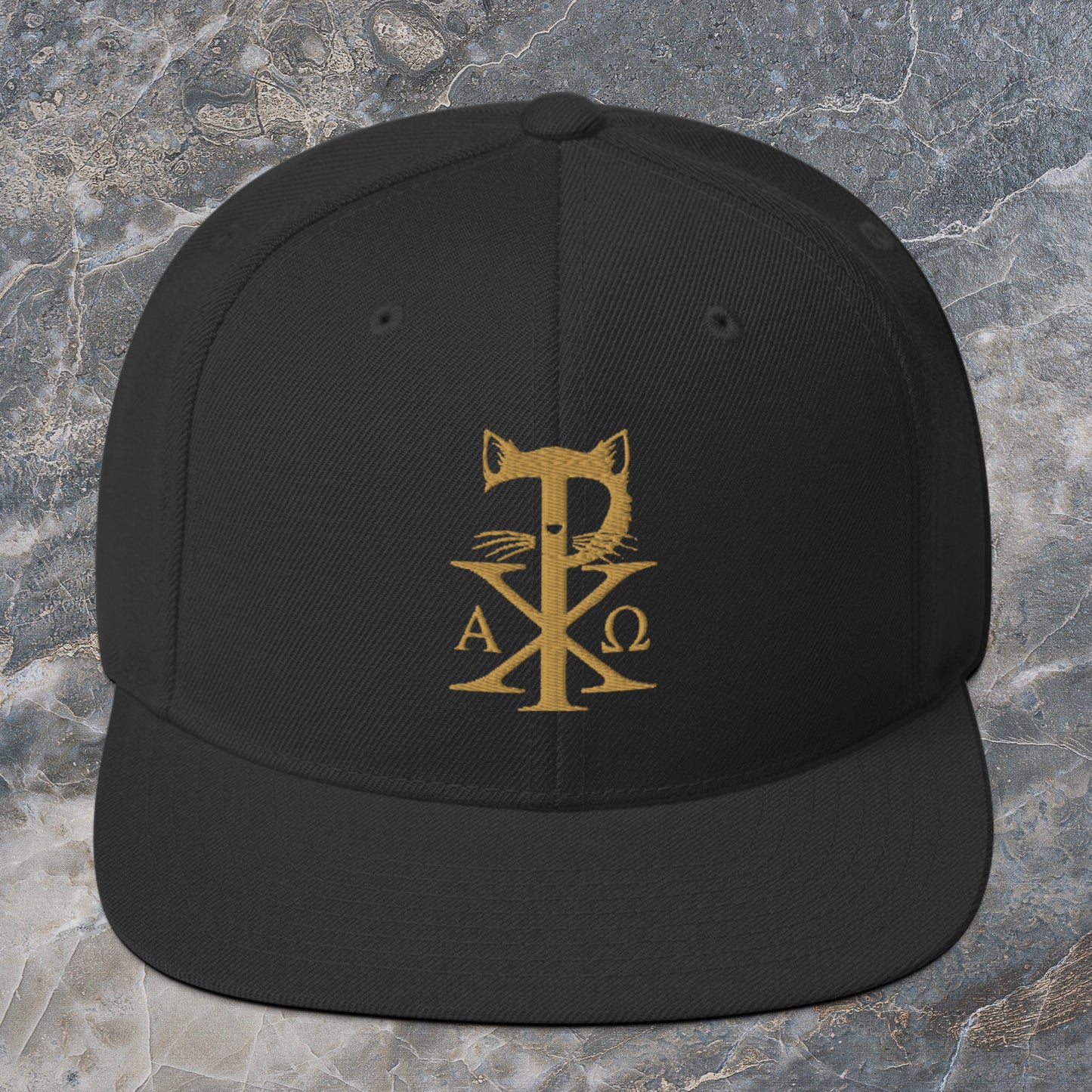 TradCat Embroidered Chi Rho Snapback Hat