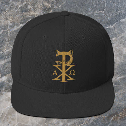 TradCat Embroidered Chi Rho Snapback Hat