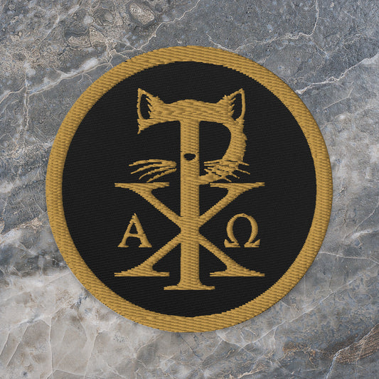 TradCat Chi Rho Embroidered Patches