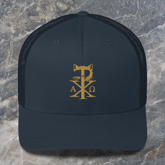 TradCat Embroidered Chi Rho Trucker Cap
