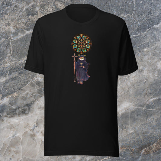 TradCat Rose Window t-shirt | Front Design