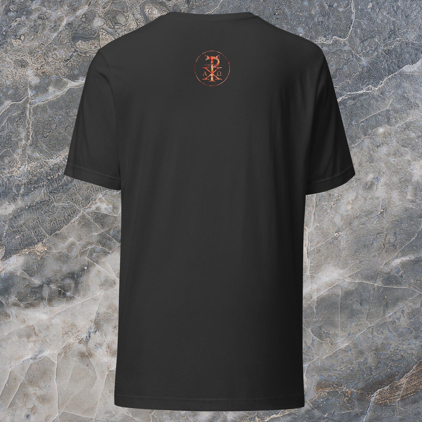 TradCat Rose Window t-shirt | Front Design